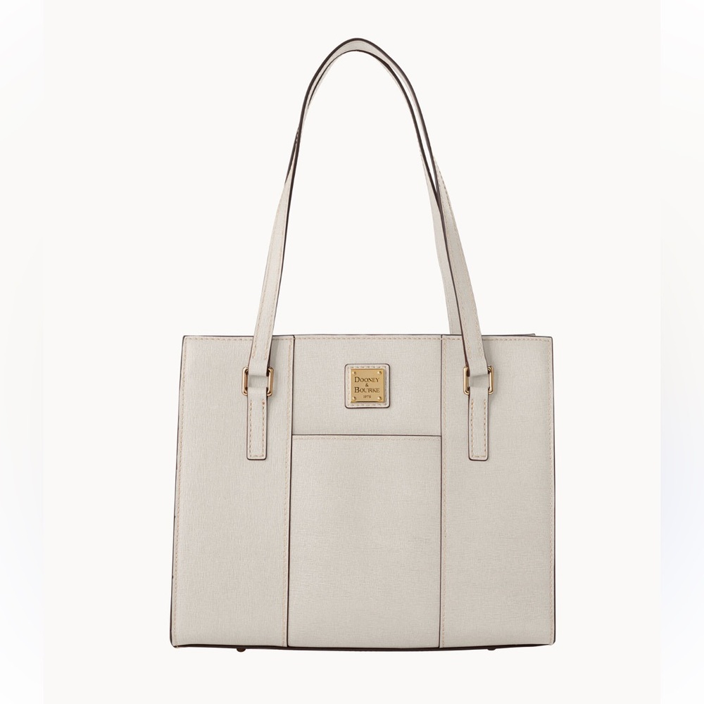 Dooney & Bourke Cream Structured Shoulder Tote